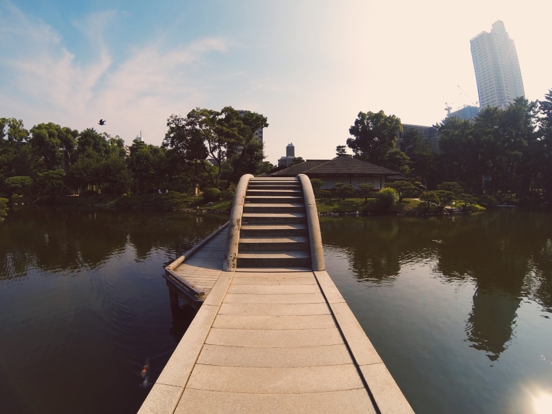 nuclear, nature, lake, built structure, shukkei-en, hiroshima-shi, plant, tree, japan, architecture, beauty in nature, hiroshima prefecture, water, asia
