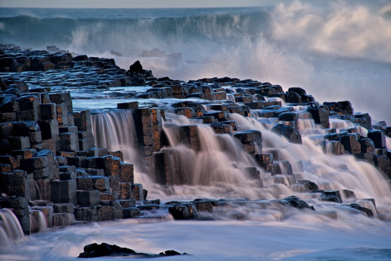 landscape, rock - object, Ireland, flowing water, sea, power in nature, motion, nature, waves, scenics - nature, flowing, power, blurred motion, surfing
