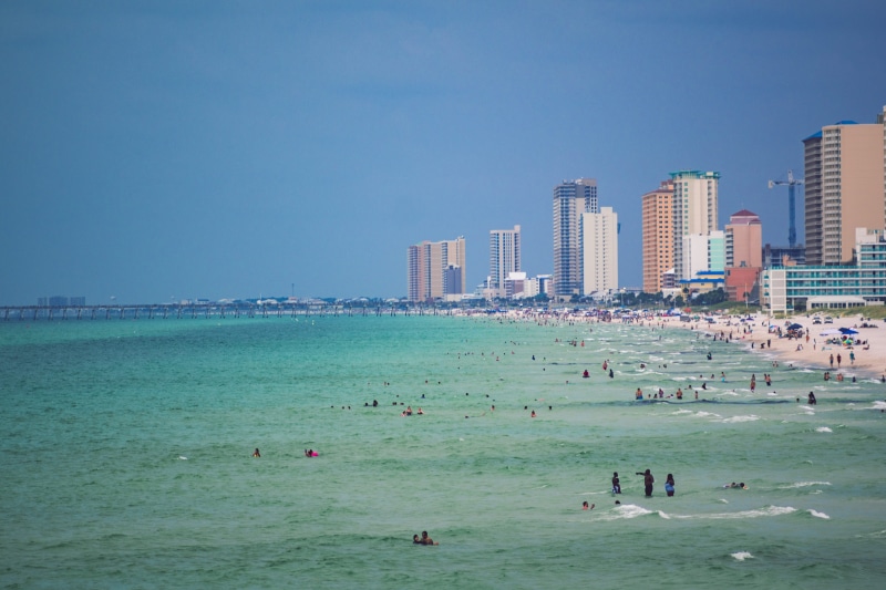 panama, nature, outdoors, united states, ocean, fl, resort, skyscraper, water, green, 4K, architecture, sony, gulf, sea, blue, waterfront, city, built structure