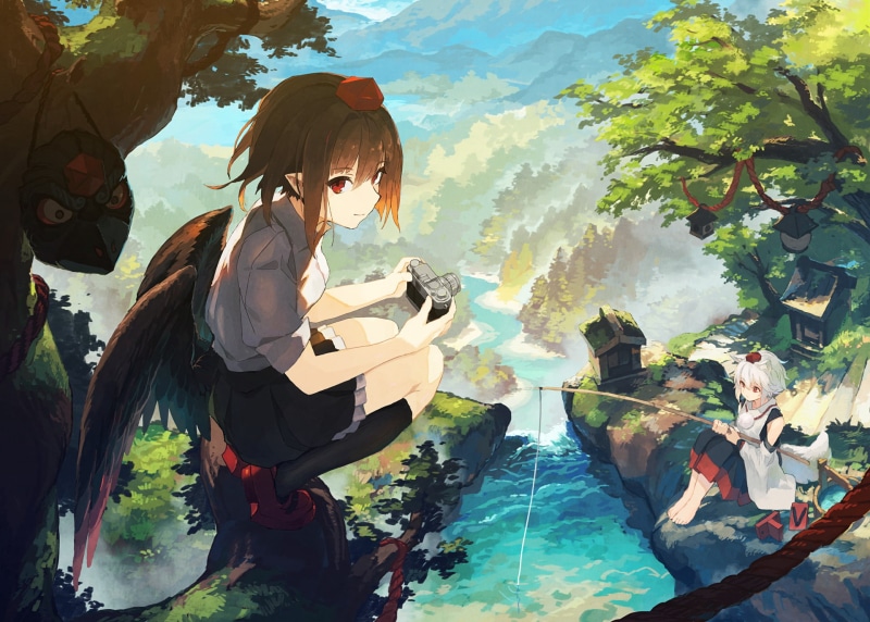 Momiji Inubashiri, Anime, Aya Shameimaru, 1080P, Touhou