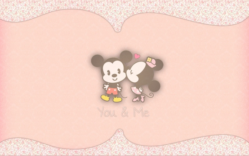 1080P, artwork, Mickey Mouse, love, Minnie Mouse