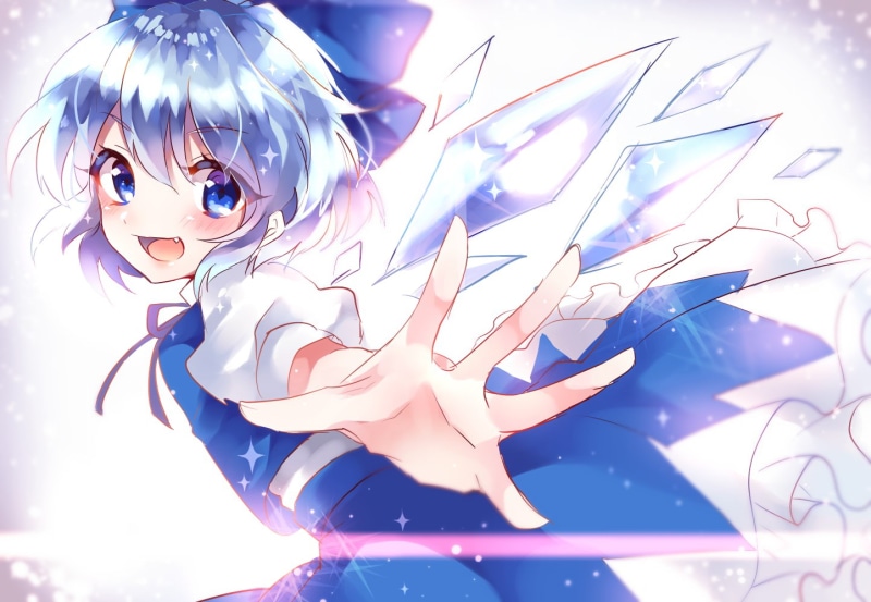 720P, anime girls, Touhou, Cirno, anime