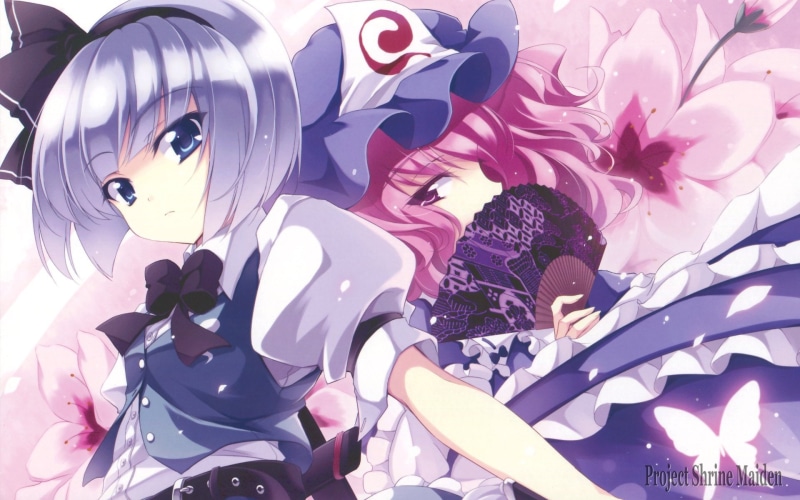 Anime, 1080P, Touhou, Youmu Konpaku, Yuyuko Saigyouji