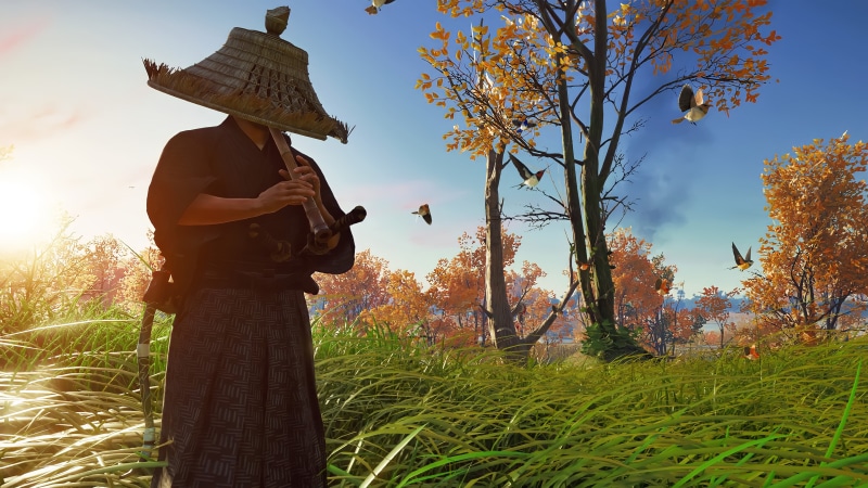 samurai, video games, screen shot, Ghost of Tsushima, 4K, Jin Sakai