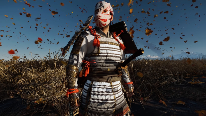 ghost, Jin Sakai, video games, 4K, samurai, Ghost of Tsushima