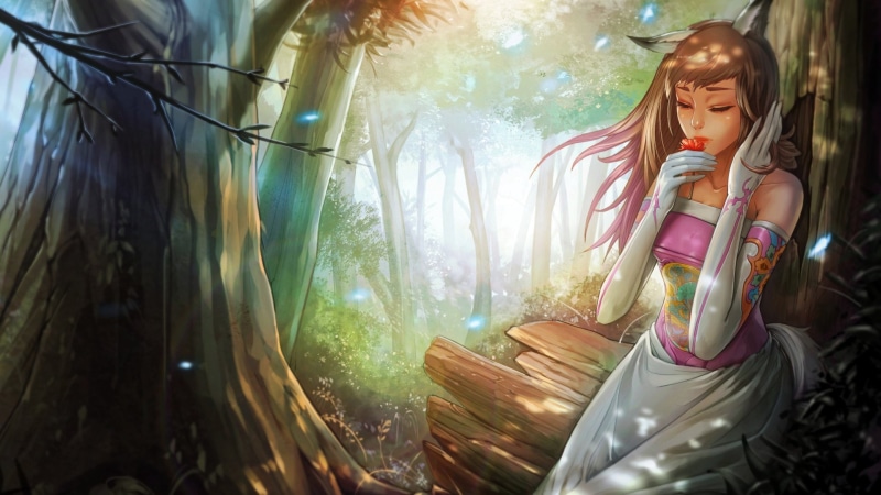 Fantasy, 1080P, Forest, Kitsune, Animal Ears, Anime, Girl