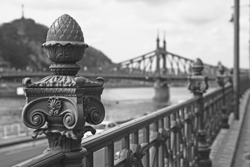no people, europe, hungary, donau, nature, danube, bnw, day, blackandwhite, bridge - man made structure, creativity, connection, cloud - sky, focus on foreground