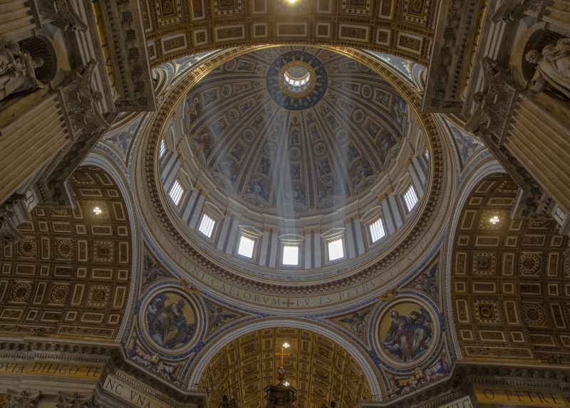 mural, altar, clock tower, building, tower, arched, belief, 5K, cathedral, cupola, apse, architecture and art, vault ceiling, directly below, travel destinations