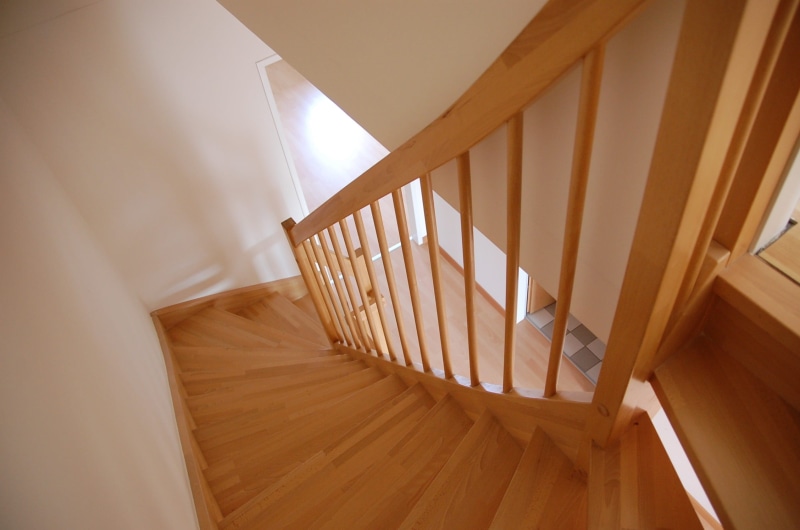 staircase, home improvement, building, inside, hardwood floor, flooring, interior design, residential district, wooden floor, wood, railing, family, architecture