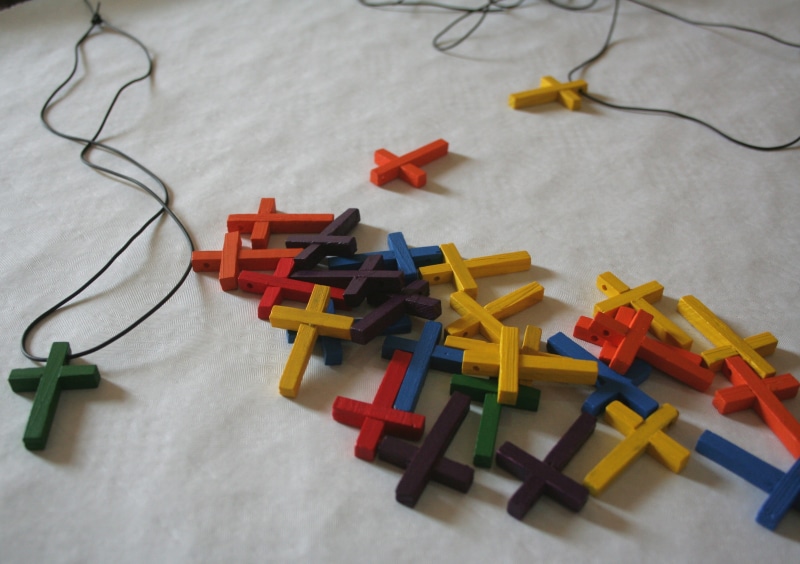 religion, holy, god, excess, christ, no people, large group of objects, christianity, flooring, choice, jesus, faith, red, studio shot, symbol, toy, crucifixion
