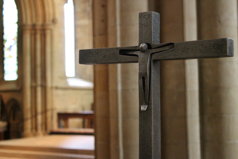 steel, religious equipment, prayer, crucifixion, belief, god, religion, sanctuary, architecture, decor, focus on foreground, day, jesus, spirituality, cross