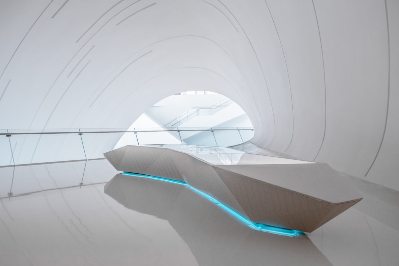nature, corridor, banister, white, dome, skylight, lighting, interior, building, pattern, abstract, white color, design, vehicle, architecture, staircase