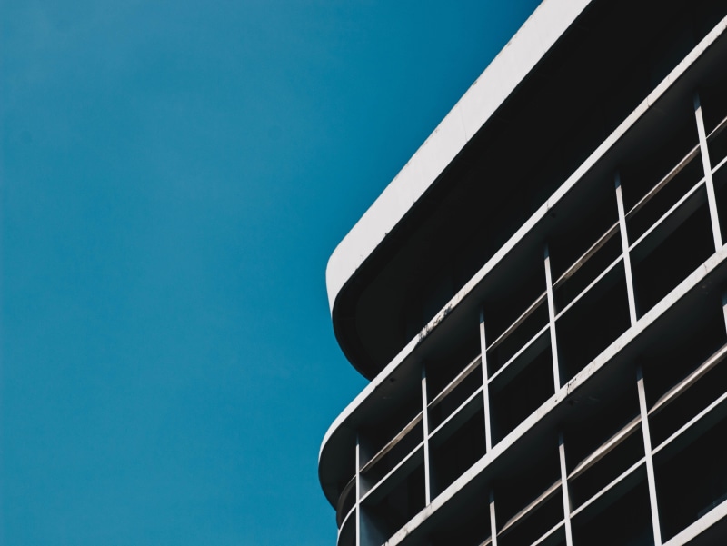 4K, skyscraper, azure sky, yaowarat road, cabinet, office, sunlight, outdoors, bangkok, built structure, railing, nature, building, low angle view, building exterior