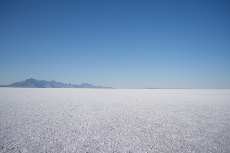 no people, arid climate, clear sky, tranquil scene, united states, tranquility, beauty in nature, mountain, blue, landscape, salt flats, environment, nature
