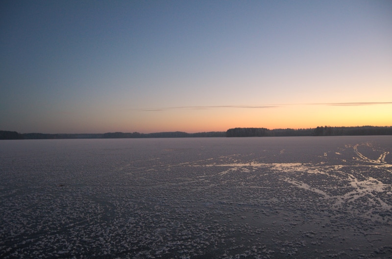 frozen, non-urban scene, scenics - nature, no people, evening, landscape, 4K, outdoors, tranquil scene, idyllic, winter, land, sky, water, beauty in nature