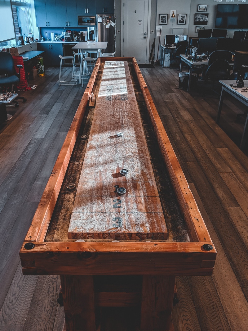 built structure, seat, 4K, wood, flooring, deck, empty, plywood, pub, bar counter, day, rectangular, business, building, table, indoors, brown, no people