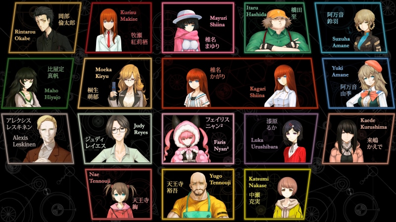 collection, Kurushima Kaede, Shiina Mayuri , technology, communication, Amane Yuki, female likeness, Tennouji Yuugo, human representation, Steins;Gate 0