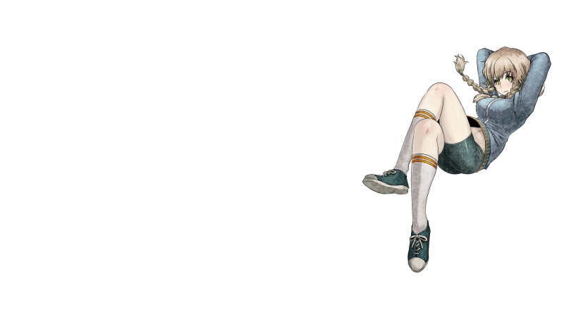 adult, full length, young women, casual clothing, sport, one person, copy space, Amane Suzuha, balance, lifestyles, skill, leisure activity, 4K, white background