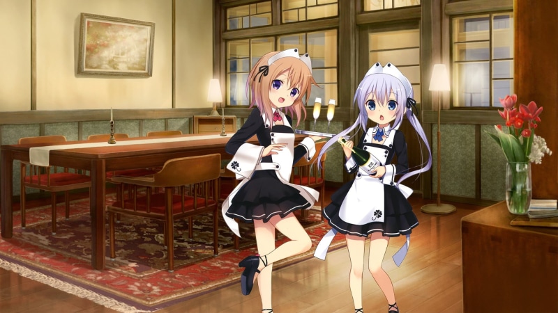 home interior, child, women, table, seat, Hoto Kokoa, Kafuu Chino, Gochuumon wa Usagi Desu ka?, front view, indoors, 1080P, anime girls, real people, people