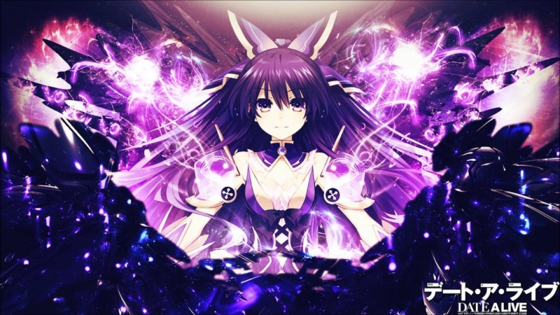front view, anime girls, purple, one person, 1080P, low angle view, festival, arts culture and entertainment, representation, night, Yatogami Tohka, indoors