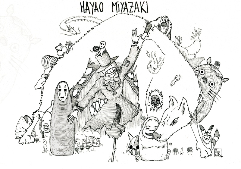 drawing - art product, white background, paper, art and craft, emotion, design, doodle, illustration, Studio Ghibli, activity, 2K, ornate, shape, white color