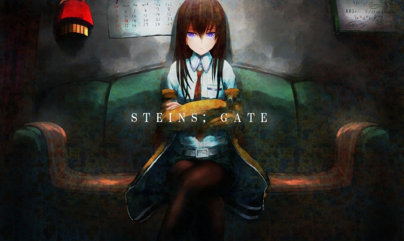 young adult, Makise Kurisu, fashion, illuminated, young women, anime girls, front view, Steins;Gate, sitting, indoors, one person, hairstyle, adult, portrait