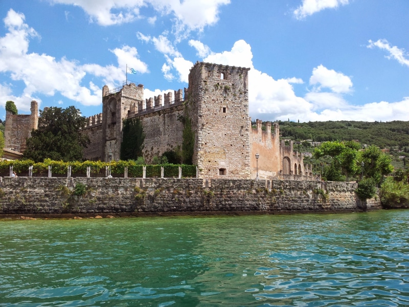 summer, castle, building exterior, ancient, lake garda, the past, old, travel destinations, architecture, no people, port, holiday, fort, ruined, water