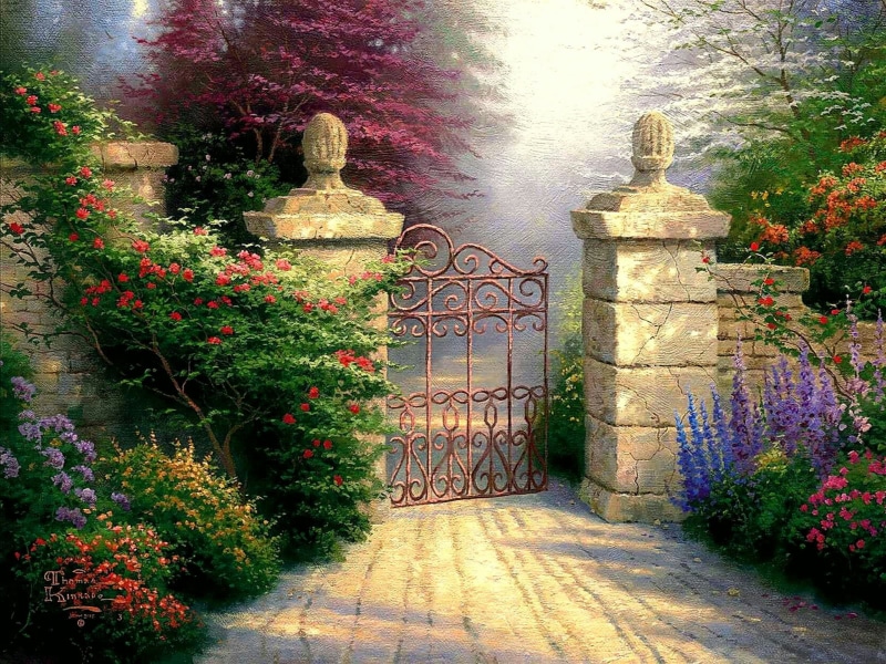 leaf, closed, no People, old, wall, old-fashioned, metal, tree, garden, green Color, wicket, nature, growth, park - Man Made Space, red, wrought iron, plant
