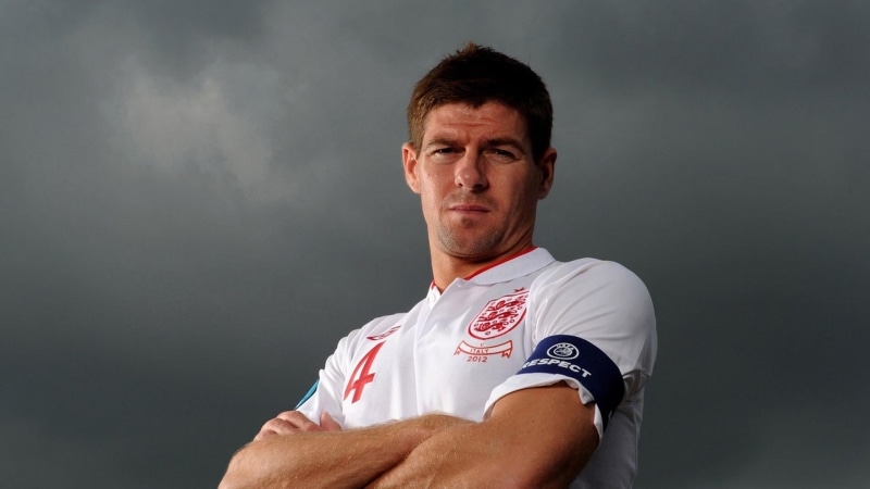 white, black, steven, men, red, jersey, liverpool, 1080P, steven gerrard, shirt, gerrard, football, s