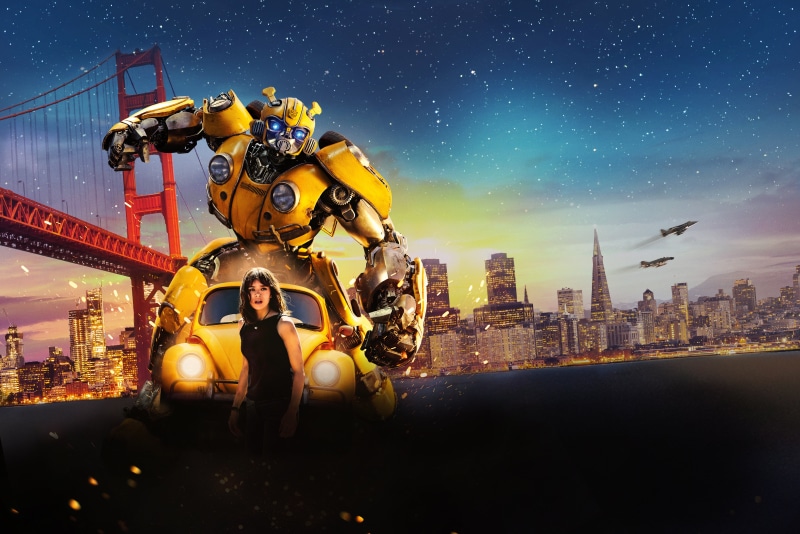 John Cena, Bridge, United Station, San Francisco, Hailee Steinfeld, Car, 2018, Clouds, River, Charlie, Sea, Action, Alien, County, Stars, Golden, Robot
