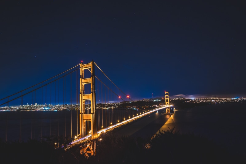 night, lights, nature, light, architecture, illuminated, outdoors, tourism, built structure, water, 4K, transportation, travel destinations, engineering