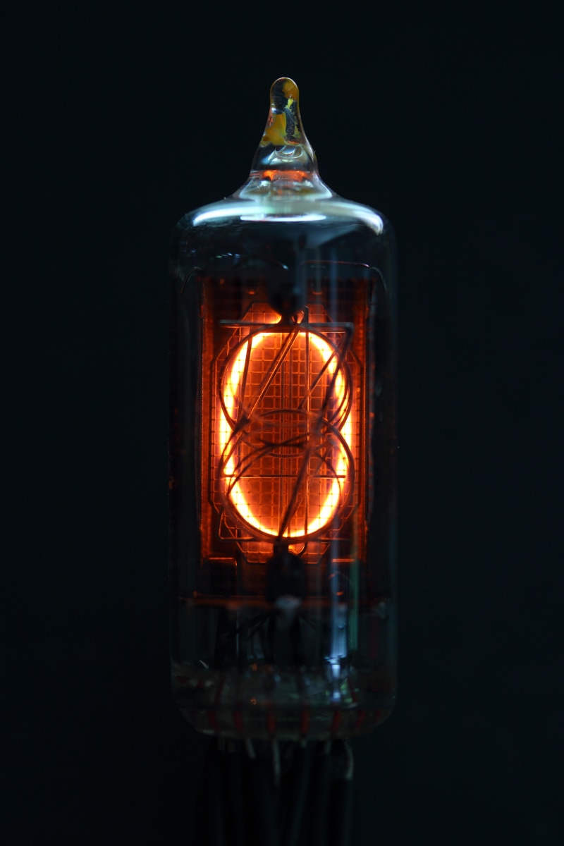 vacuum, indicator, night, studio shot, black background, no people, 5K, glowing, illuminated, display, transparent, electronic, electric light, zero, orange color