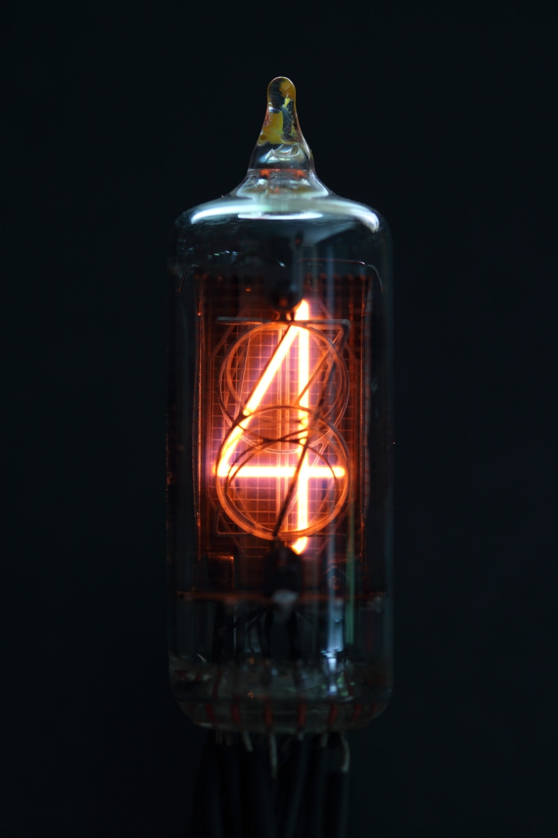 electric light, tube, indicator, cut out, electronic, bottle, studio shot, close-up, glass - material, no people, nixie, digit, filament, equipment, light - natural phenomenon
