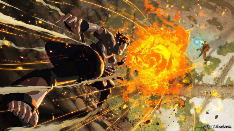 yellow, burning, motion, glowing, orange color, fire - natural phenomenon, men, indoors, Naruto Shippuden Ultimate Ninja Storm 4, flame, 1080P, Video Game