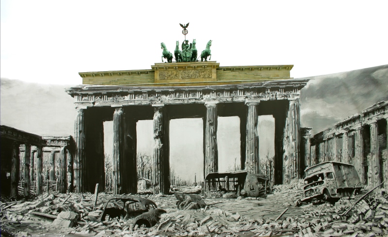 sky, history, quadriga, travel, ancient, city gate, representation, goal, no people, architecture, berlin, built structure, 2K, old, city, building, outdoors