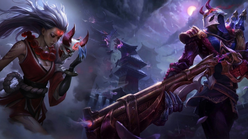 Blood moon, League Of Legends, Diana, ADC, Jhin, 1080P