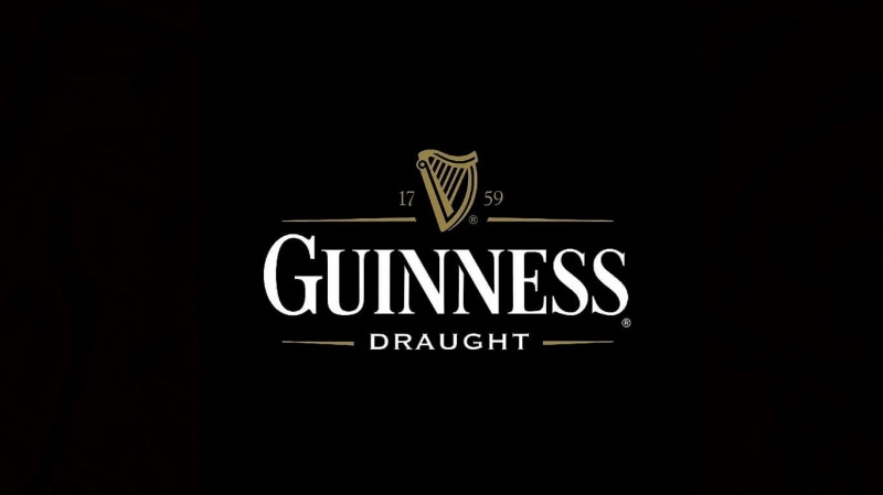 studio shot, indoors, emotion, text, single word, western script, capital letter, message, night, no people, guinness, sign, 720P, black background, arts culture and entertainment