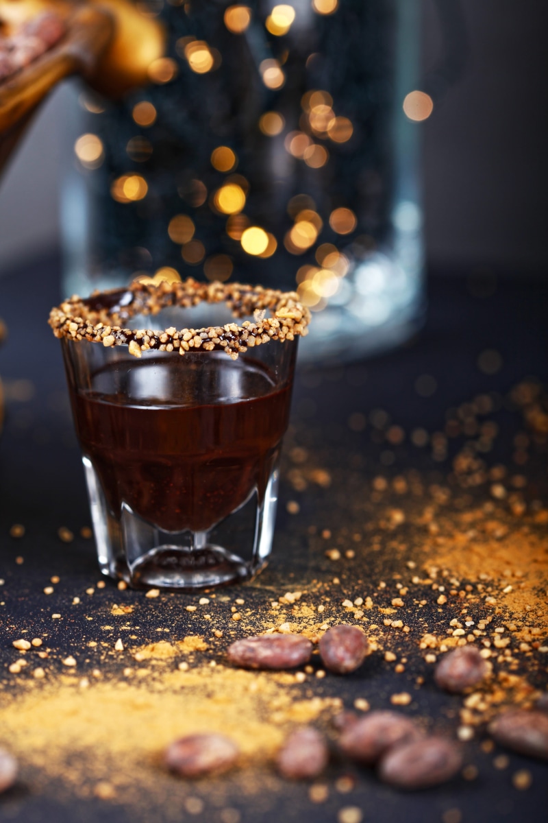 celebration, pub, cocoa, night, anise, indoors, bar counter, clear, no people, freshness, alcohol, 4K, liquid, food and drink, fudge, confectionery, illuminated