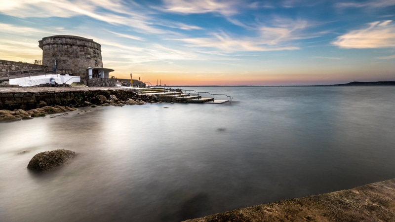 sea, Ireland, Landscape photography, famous Place, body, Blackrock, IE, dublin, ultra, motion, sony a7, water, travel, landscape, seascape, sunset  tower