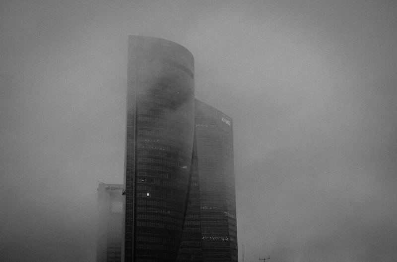 smoke stack, skyline, industry, no people, tall - high, financial district, office building exterior, air pollution, building exterior, architecture, skyscraper