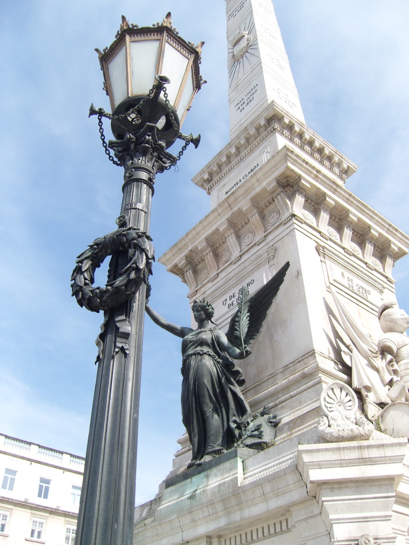 the past, creativity, architectural column, representation, portugal, monumento restauradores, day, ornate, outdoors, Obelisk, cloud - sky, Lisbon, nature