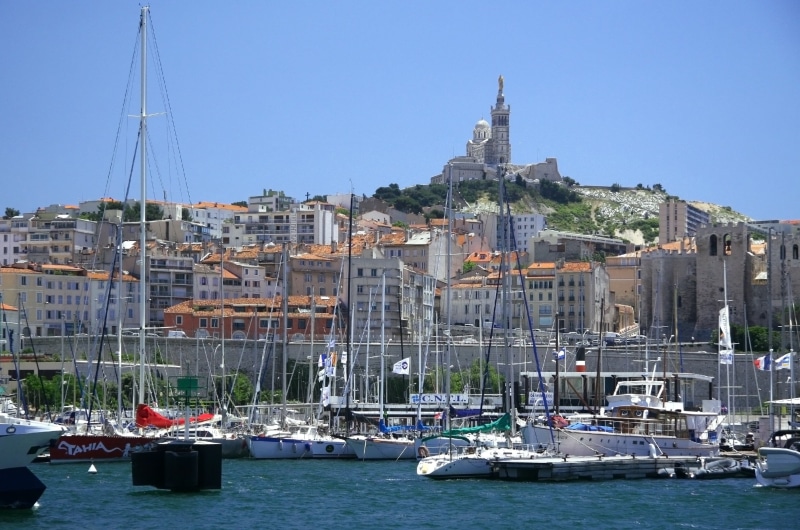 marseille, monuments, notre-dame-de-la-garde, basilique, provence, architecture, cities, urban, 2K, panoramic, panorama, france, temple