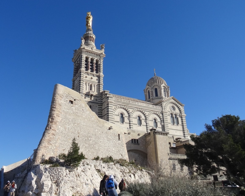 marseille, basilique, provence, cities, panoramic, urban, notre-dame-de-la-garde, france, 2K, temple, panorama, monuments, architecture
