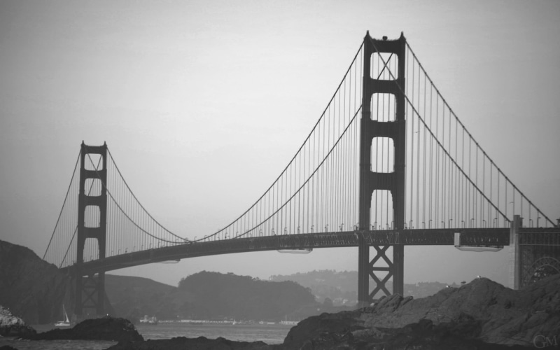 transportation, house, connection, Golden Gate Bridge, built structure, travel destinations, architecture, day, wooden, 1080P, travel, sky, suspension bridge