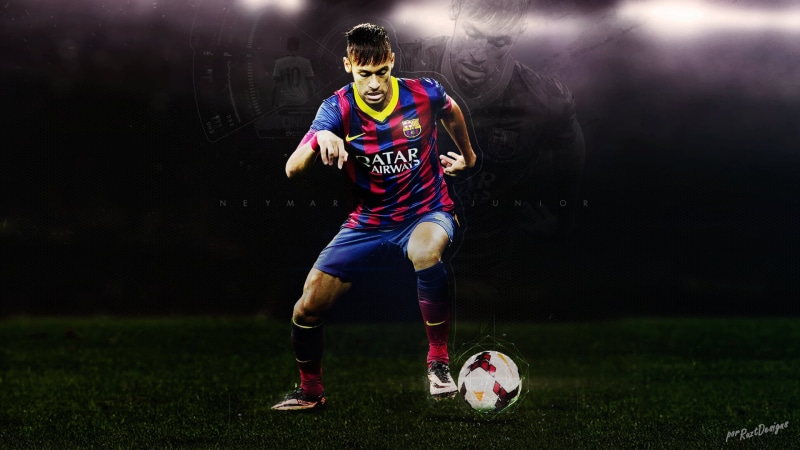 competition, night, event, sportsman, motion, front view, Neymar, athlete, white, portrait, professional Sport, sport, success, sock, full length, goal