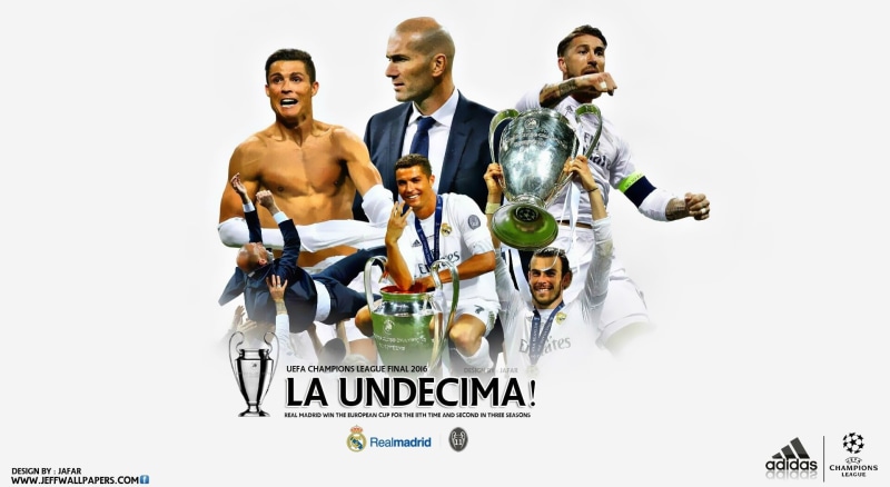champions league final, poster, Football, real madrid, la undecima, mid adult men, males, people, gareth bale, 1080P, sergio ramos, champions league final 2016