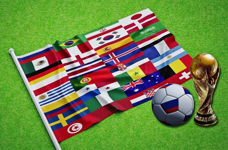 play, ball, wear, player, football, world, no people, flags, banner, representation, stadium, grass, russia 2018, russian, league, background, hd