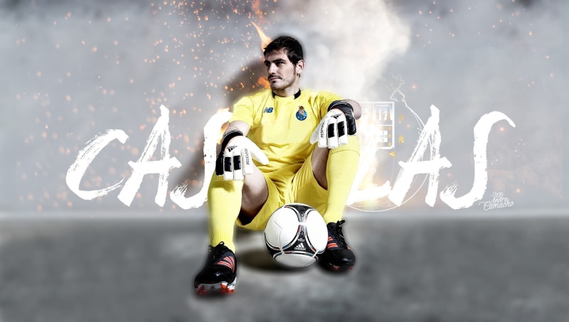 studio shot, portrait, young adult, adult, fc porto, casillas, lifestyles, sport, real people, yellow, soccer, full length, emotion, indoors, young men