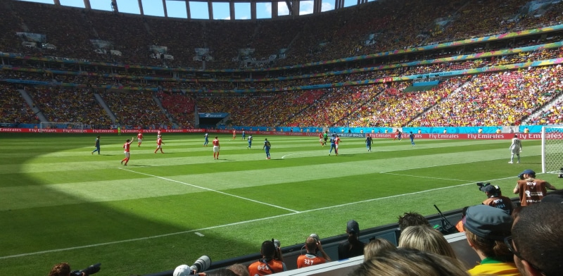 adult, lawn, stadium, competition, crown, 4K, sport, people, green color, nature, game, spectator, grass, ball, fifa world cup, field, women, athlete