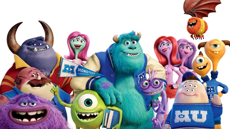 Squishy (Monsters University), Mike Wazowski, 1080P, Art (Monsters University), Terri and Terry (Monsters University), Movie, Don (Monsters University)